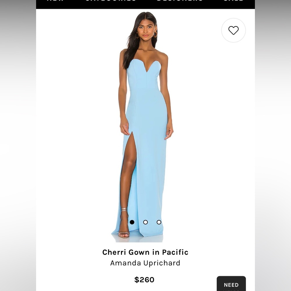 Amanda Uprichard Cherri dress in pacific